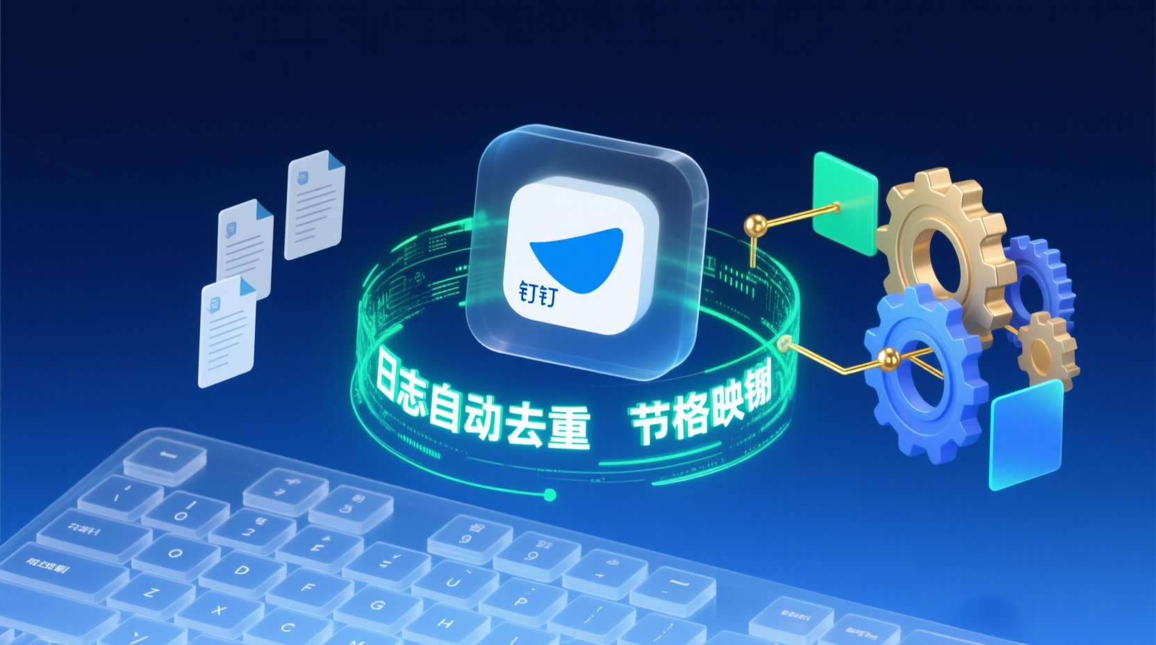 钉钉日志自动去重与字段映射